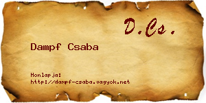 Dampf Csaba névjegykártya