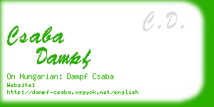 csaba dampf business card